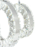 Celina Integrated LED 37in 7 Ring Chrome Chandelier