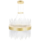 Genevieve Integrated LED 16in Medallion Gold Chandelier