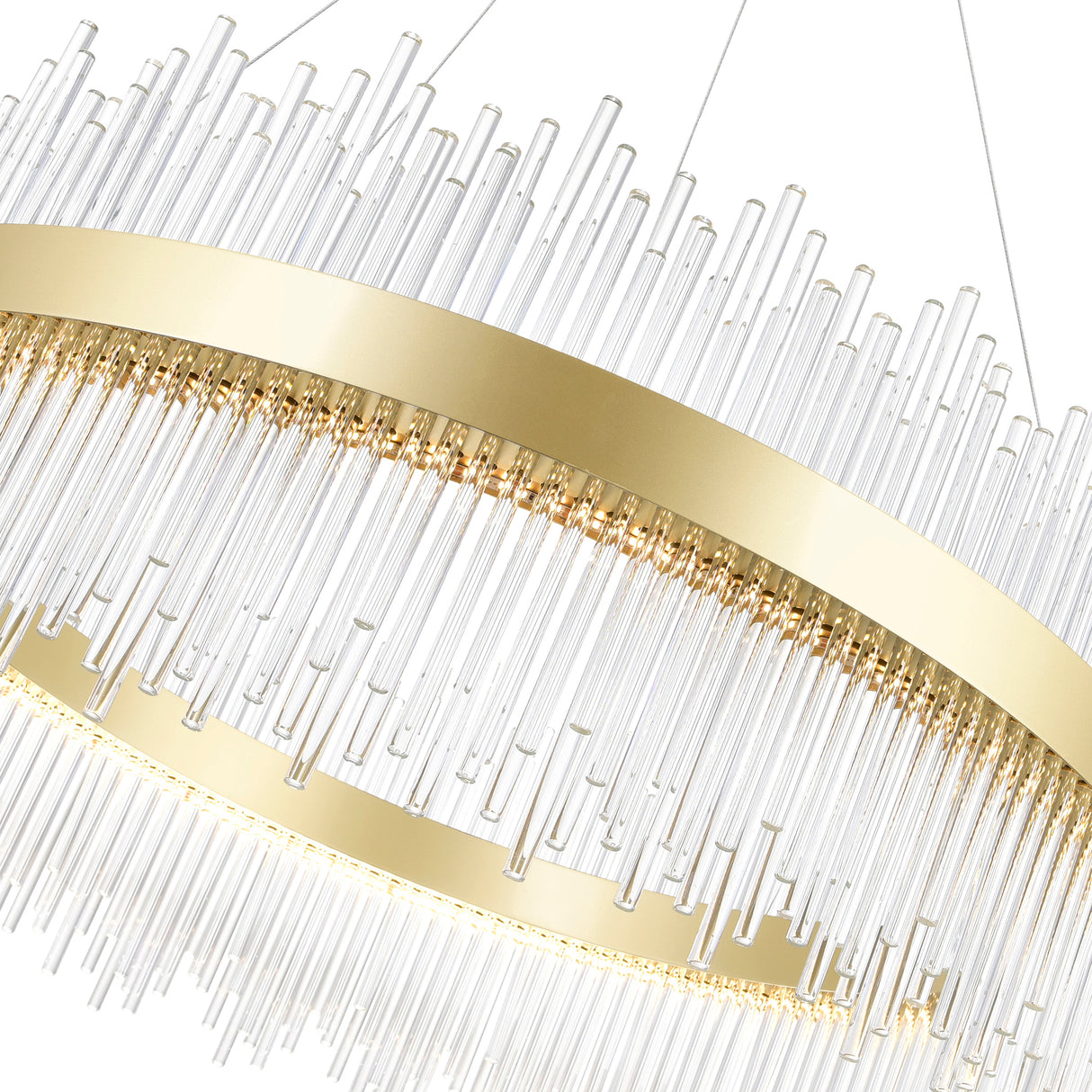 Genevieve Integrated LED 24in Medallion Gold Chandelier