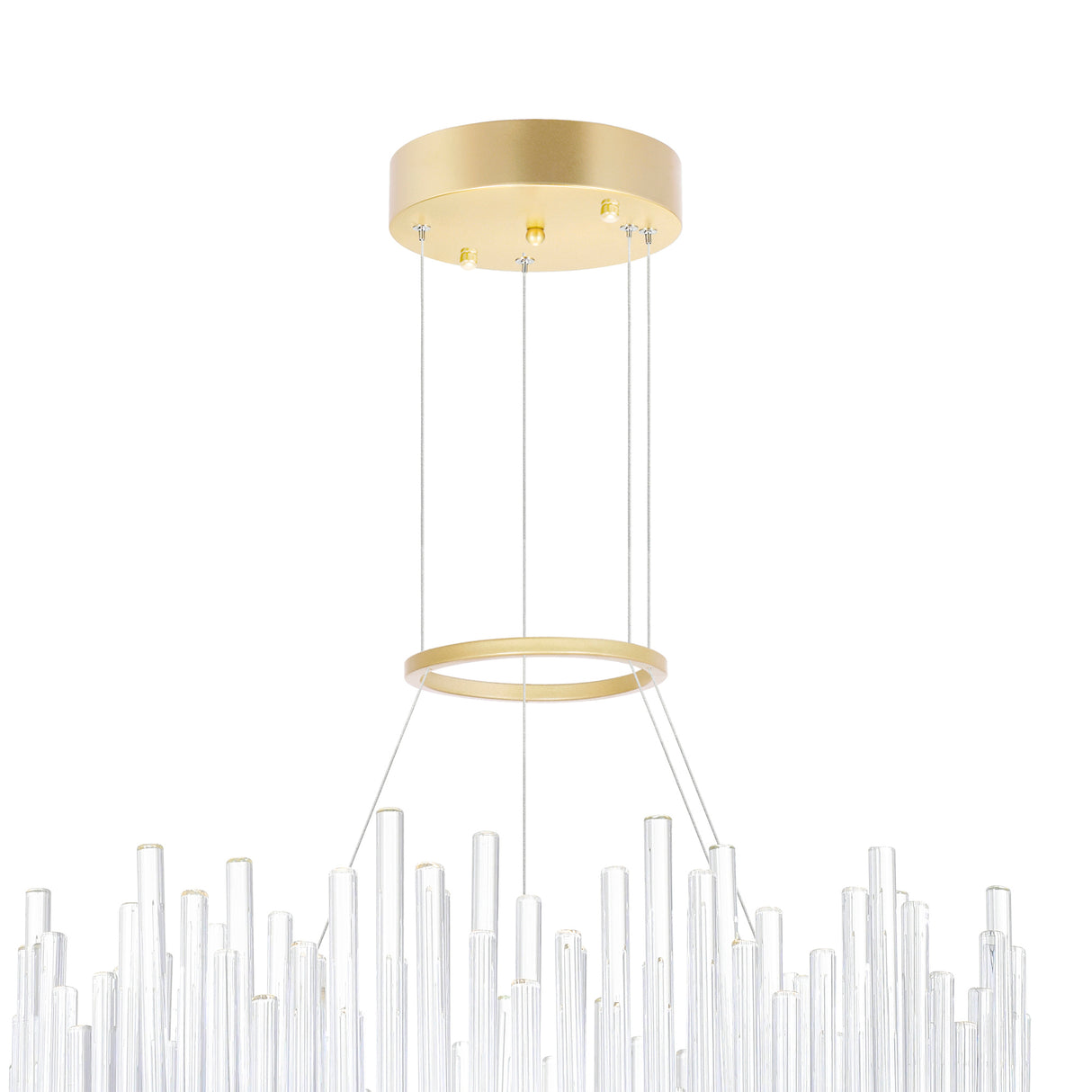Genevieve Integrated LED 24in Medallion Gold Chandelier