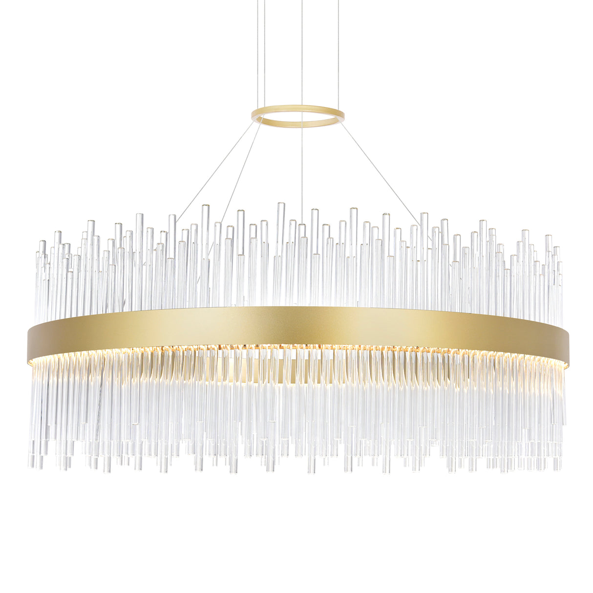 Genevieve Integrated LED 32in Medallion Gold Chandelier