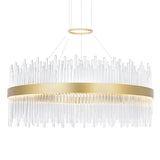 Genevieve Integrated LED 32in Medallion Gold Chandelier