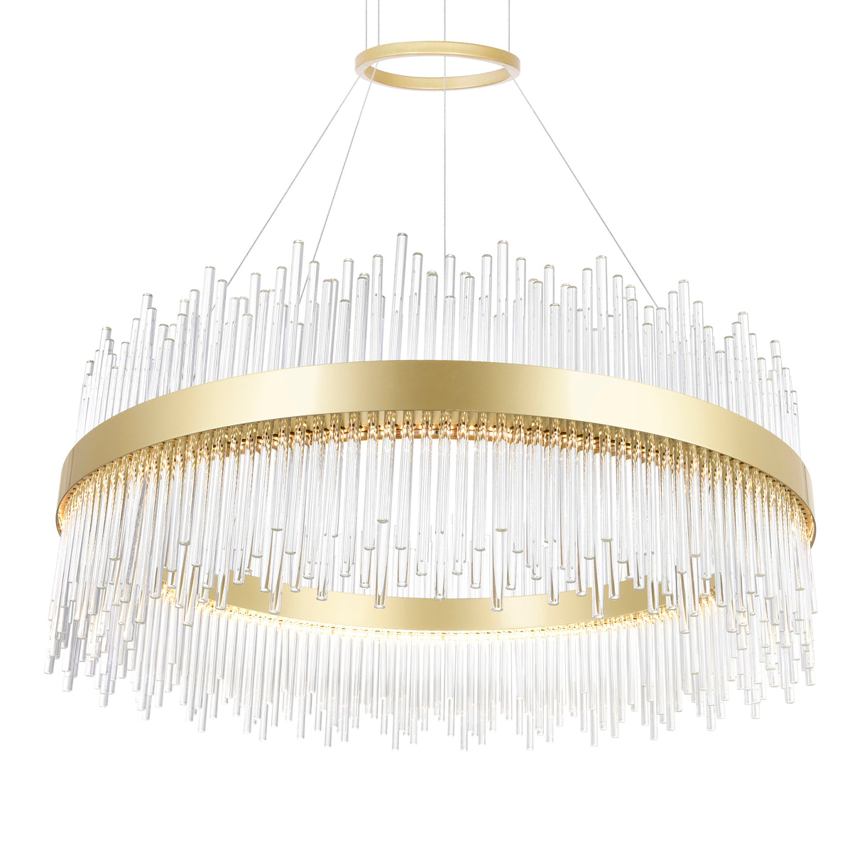 Genevieve Integrated LED 32in Medallion Gold Chandelier