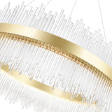 Genevieve Integrated LED 32in Medallion Gold Chandelier
