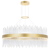Genevieve Integrated LED 32in Medallion Gold Chandelier