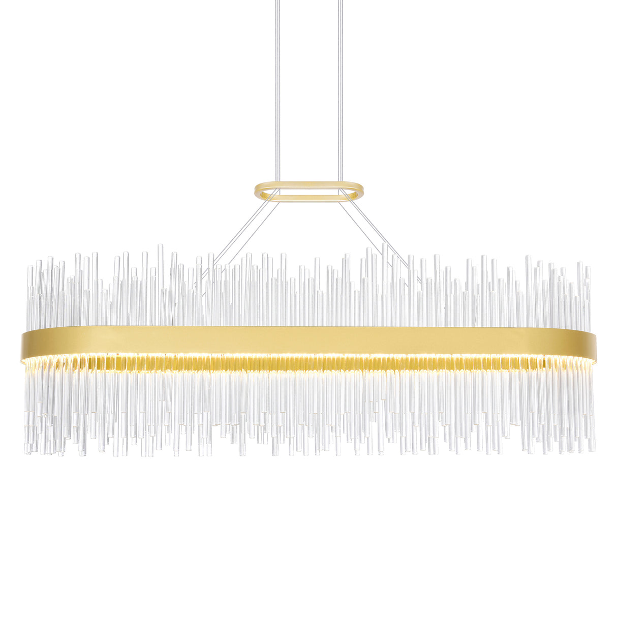 Genevieve Integrated LED 39in Medallion Gold Chandelier