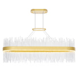 Genevieve Integrated LED 39in Medallion Gold Chandelier