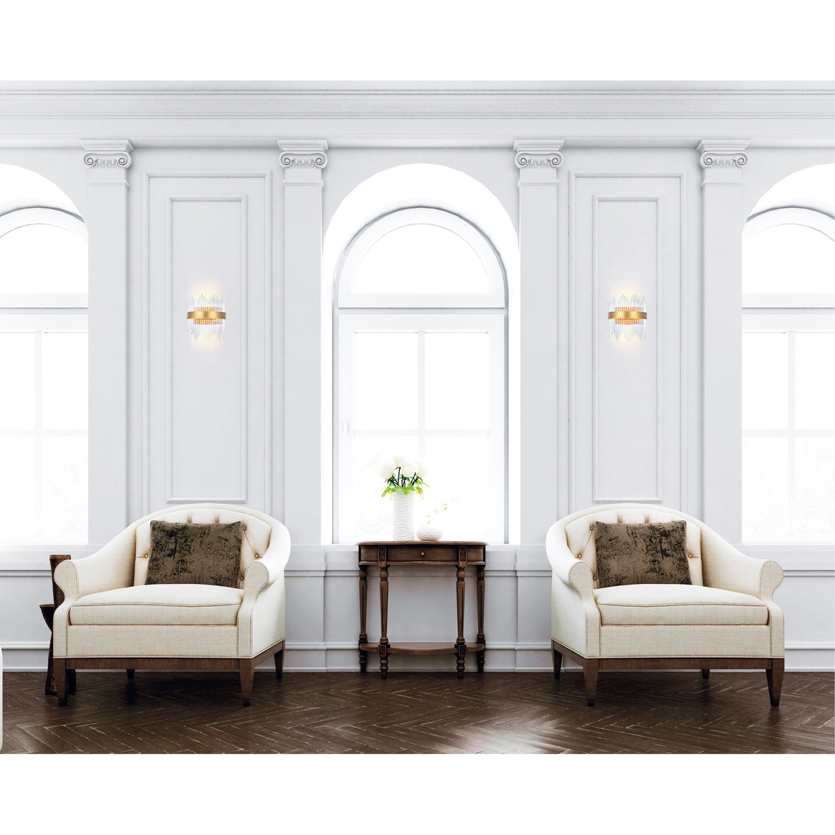 Genevieve LED Wall Sconce With Medallion Gold Finish
