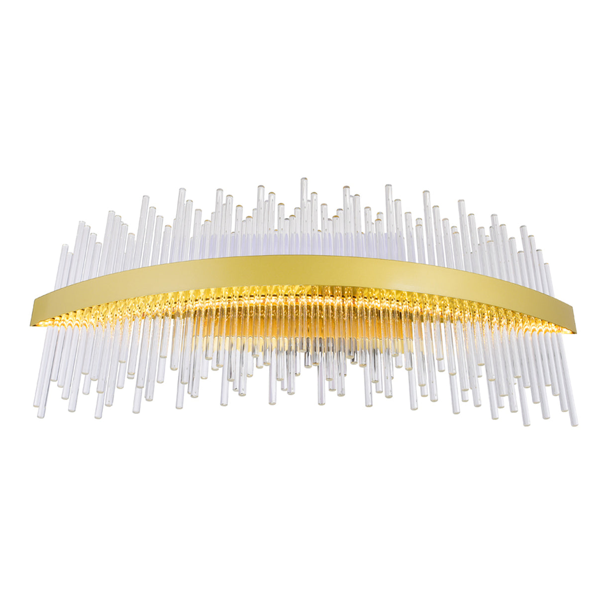 Genevieve Integrated LED Vanity Light With Medallion Gold Finish 32 Inch