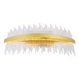 Genevieve Integrated LED Vanity Light With Medallion Gold Finish 32 Inch