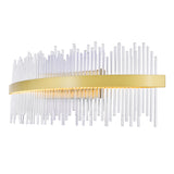 Genevieve Integrated LED Vanity Light With Medallion Gold Finish 32 Inch