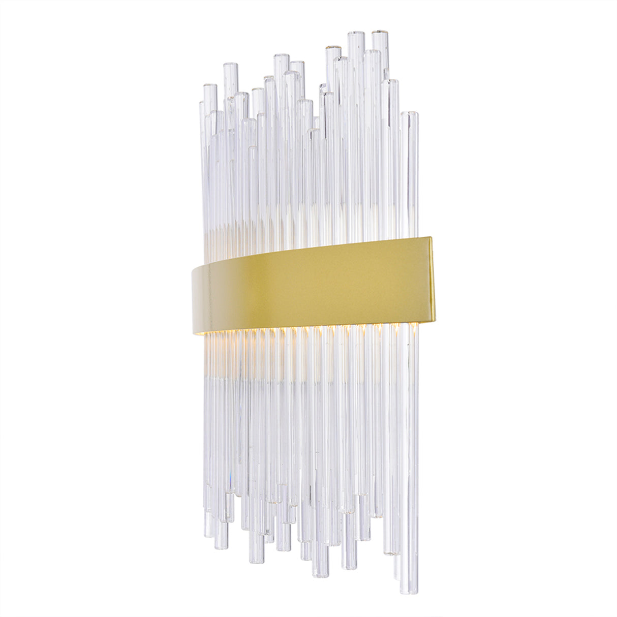 Genevieve Integrated LED Vanity Light With Medallion Gold Finish 32 Inch
