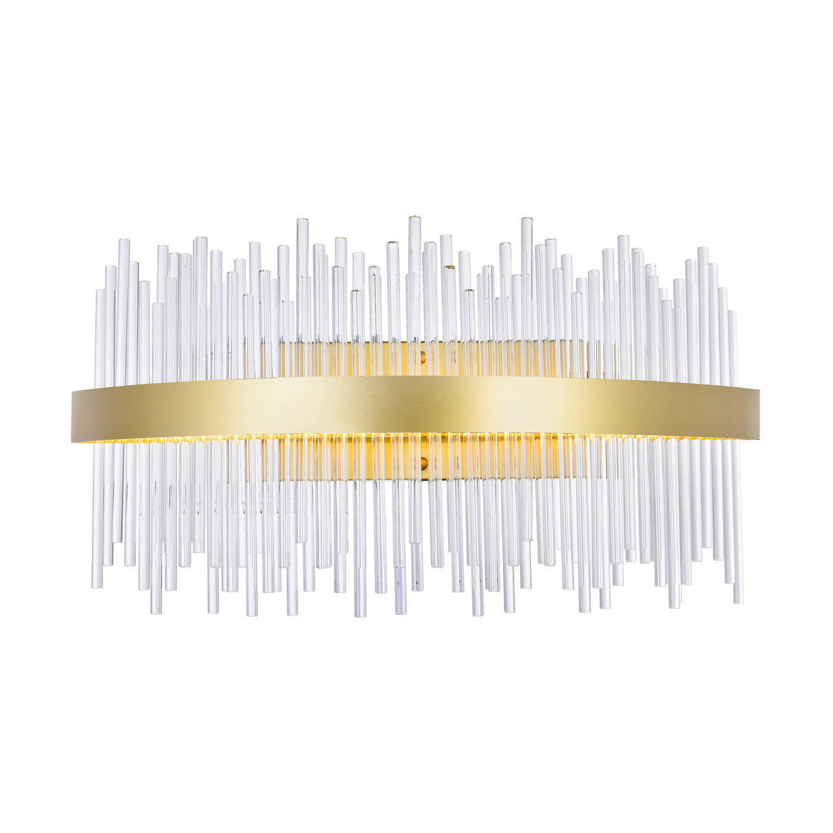 Genevieve Integrated LED Vanity Light With Medallion Gold Finish 32 Inch