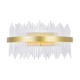 Genevieve Integrated LED Vanity Light With Medallion Gold Finish 32 Inch