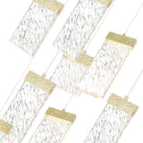 Carolina Integrated LED 32in Gold Leaf Chandelier