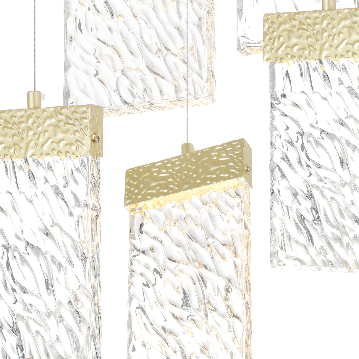 Carolina Integrated LED 32in Gold Leaf Chandelier