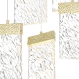 Carolina Integrated LED 32in Gold Leaf Chandelier