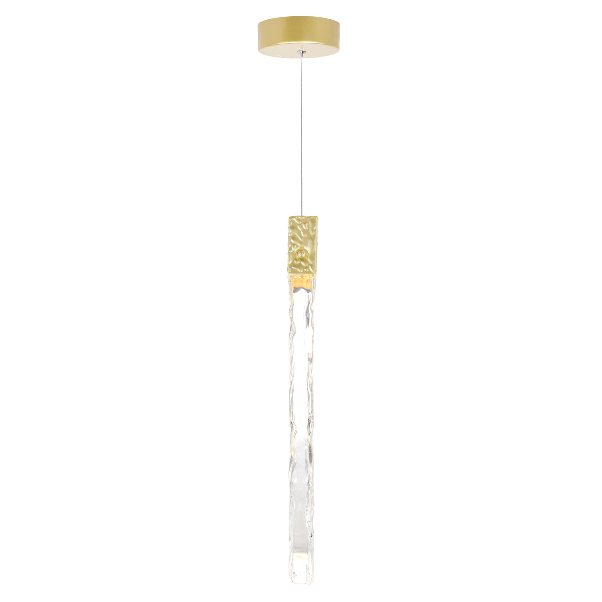 Carolina Integrated LED 5in Gold Leaf Pendant