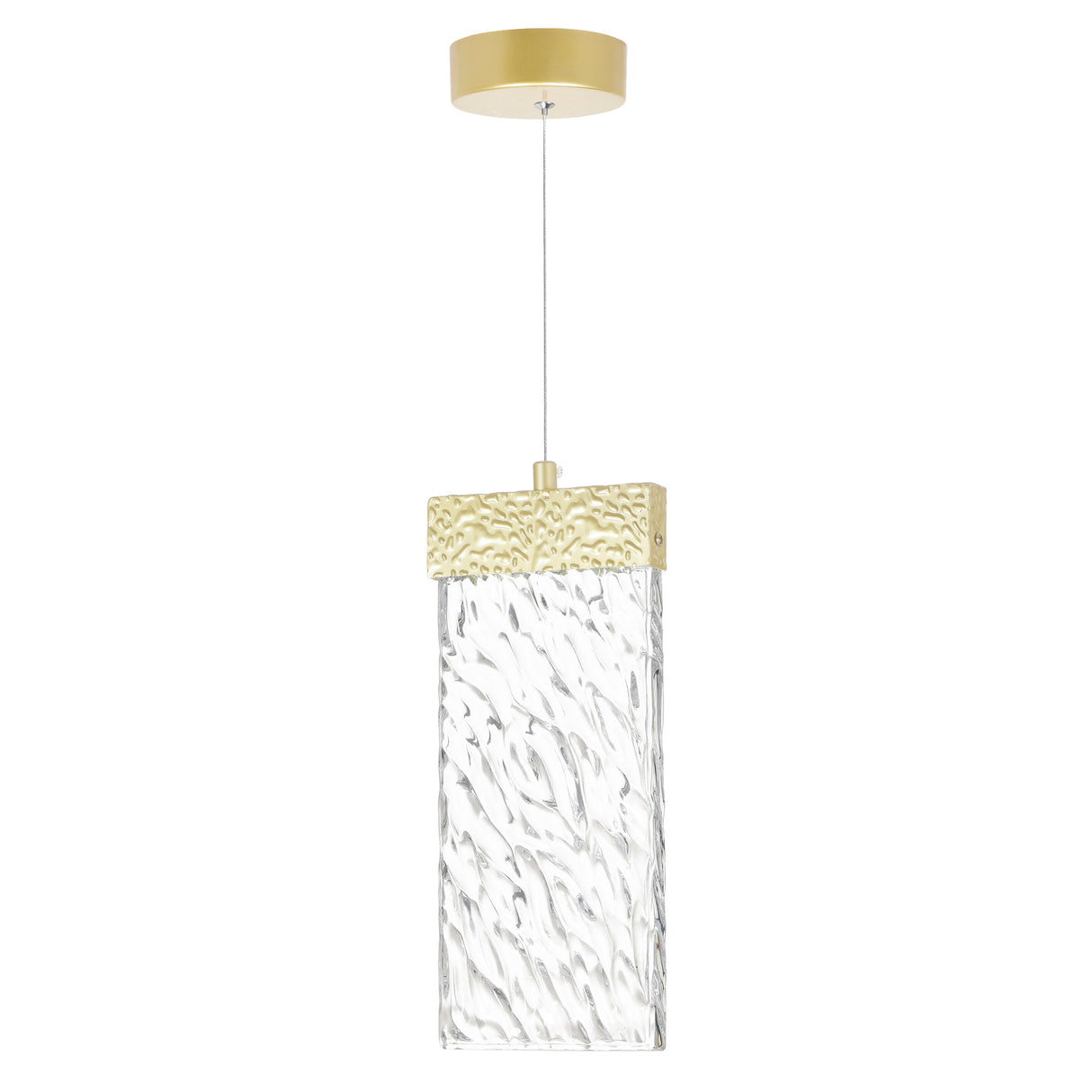 Carolina Integrated LED 5in Gold Leaf Pendant