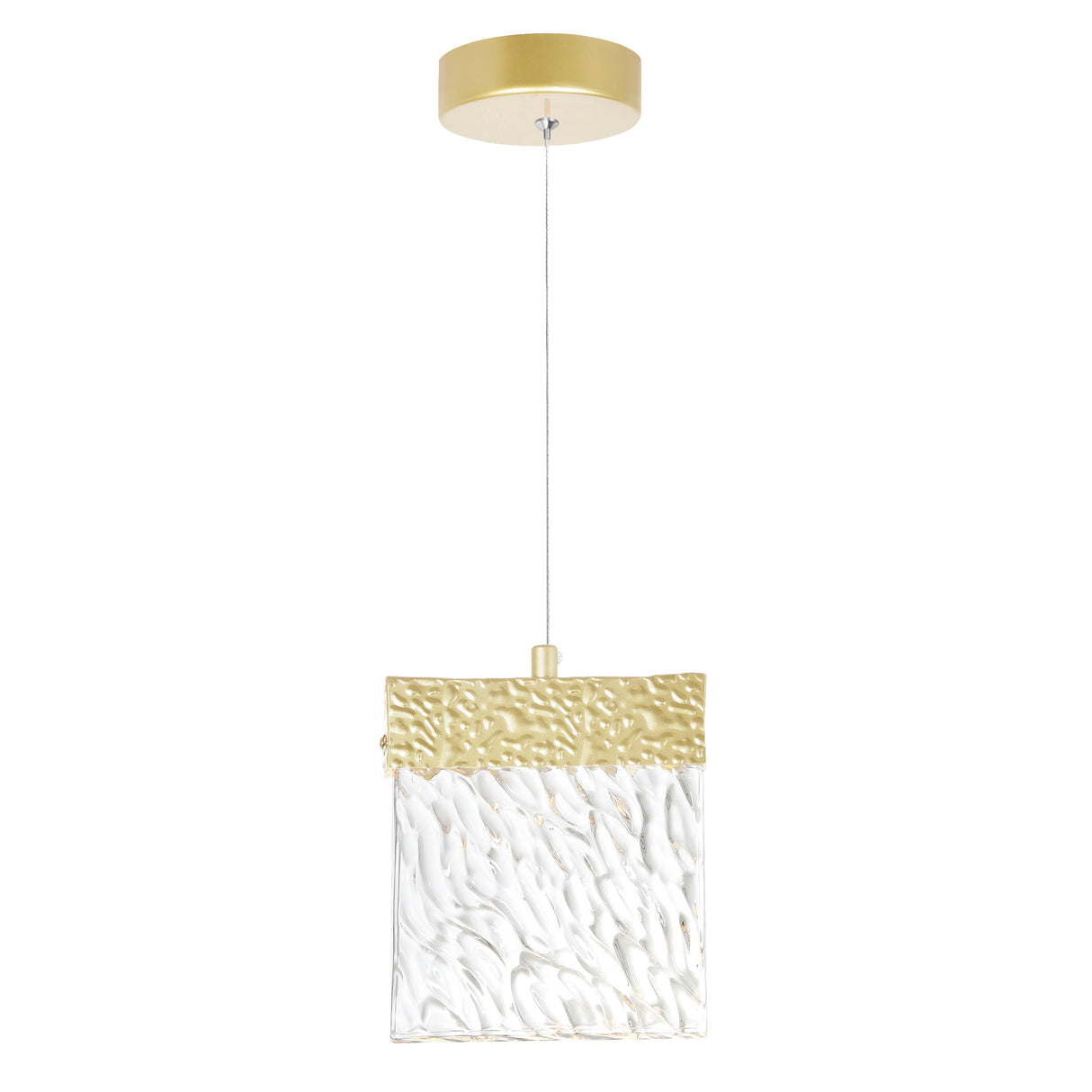 Carolina Integrated LED 6in Gold Leaf Pendant