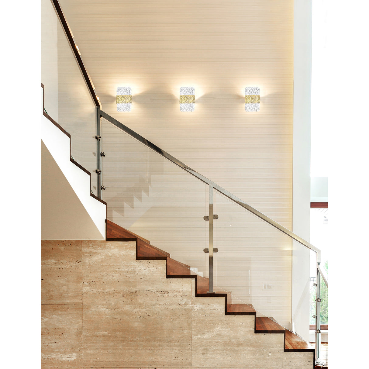 Carolina Integrated LED 5in Gold Leaf Wall Sconce