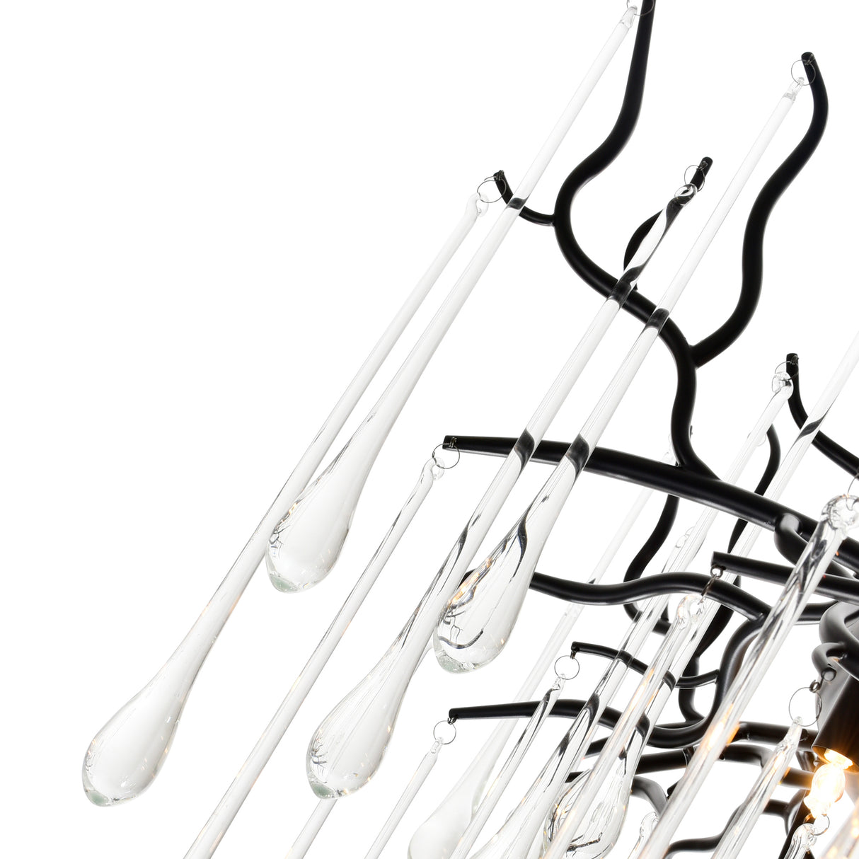 Anita 12 Light Black LED Chandelier Light