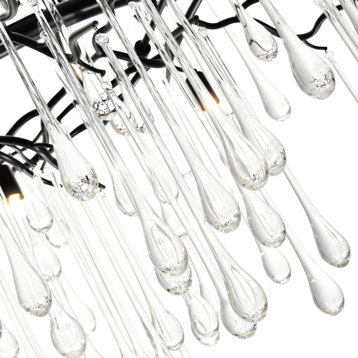 Anita 12 Light Black LED Chandelier Light