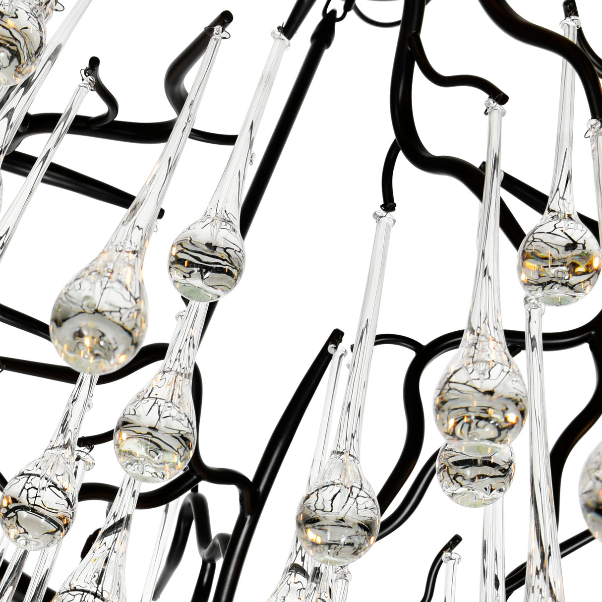 Anita 12 Light Black LED Chandelier Light