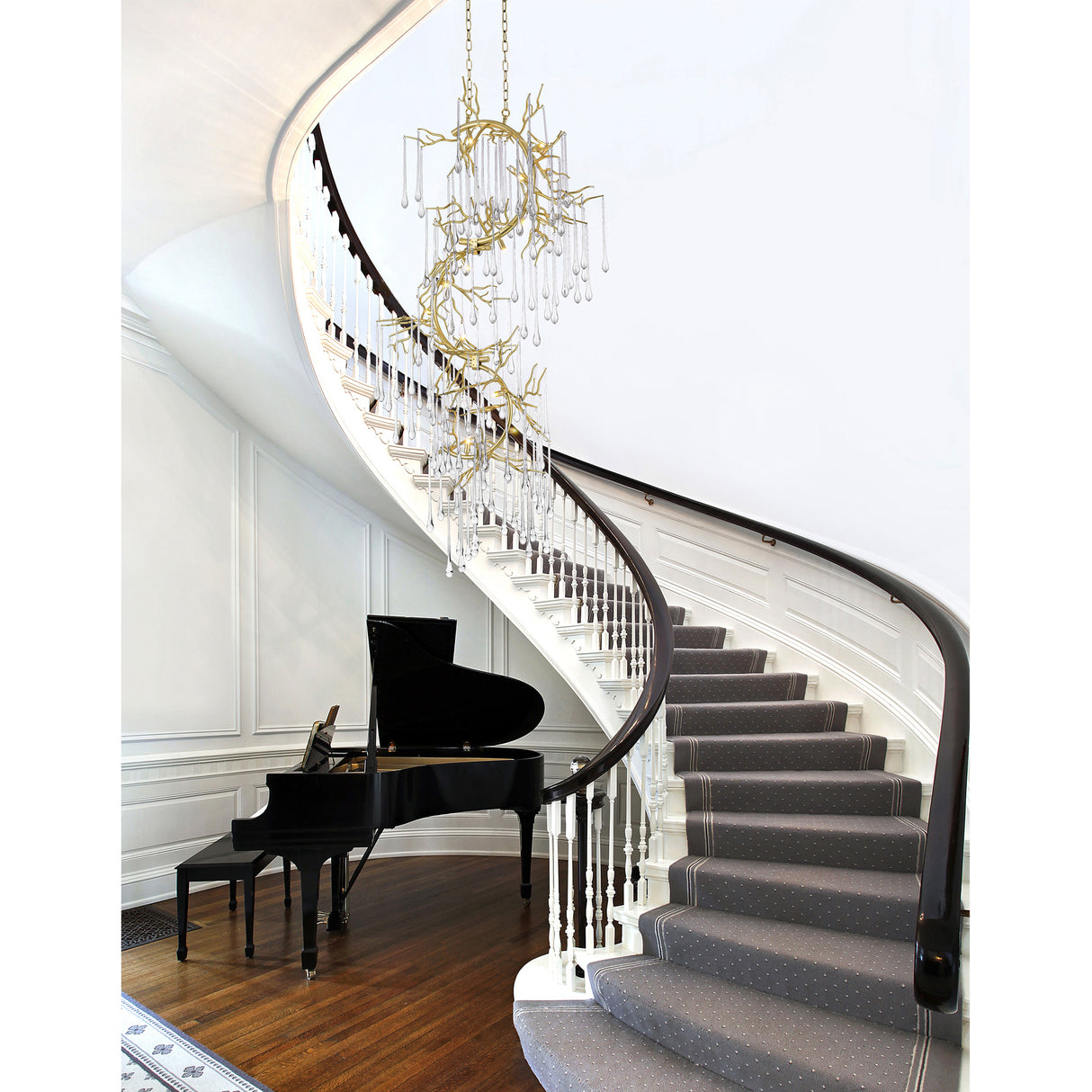 Anita 12 Light Gold Leaf Chandelier Light