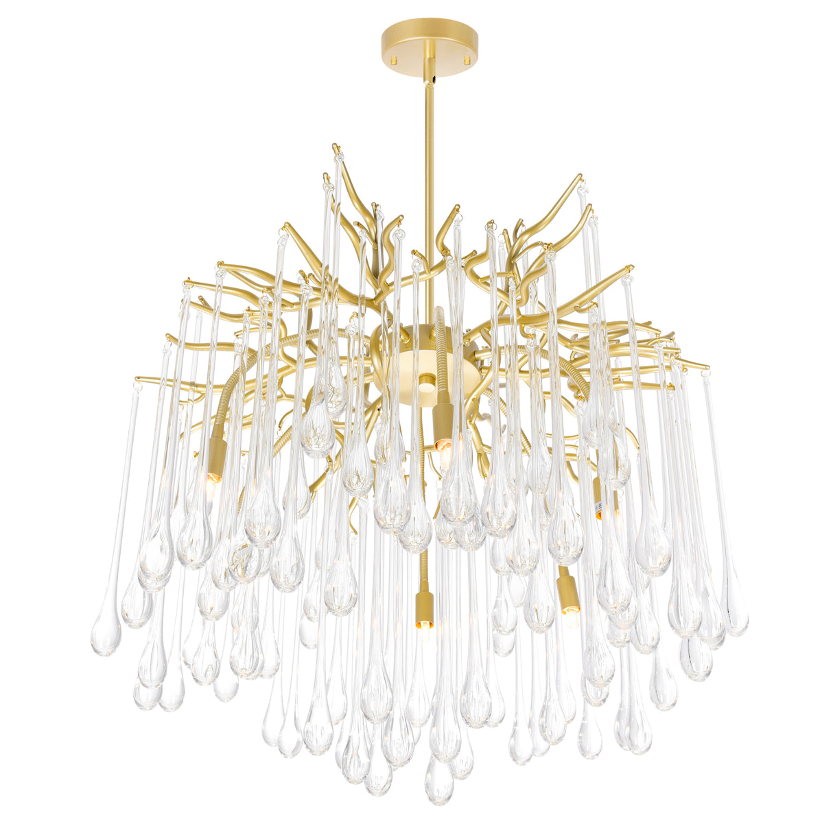 Anita 6 Light Gold Leaf Chandelier