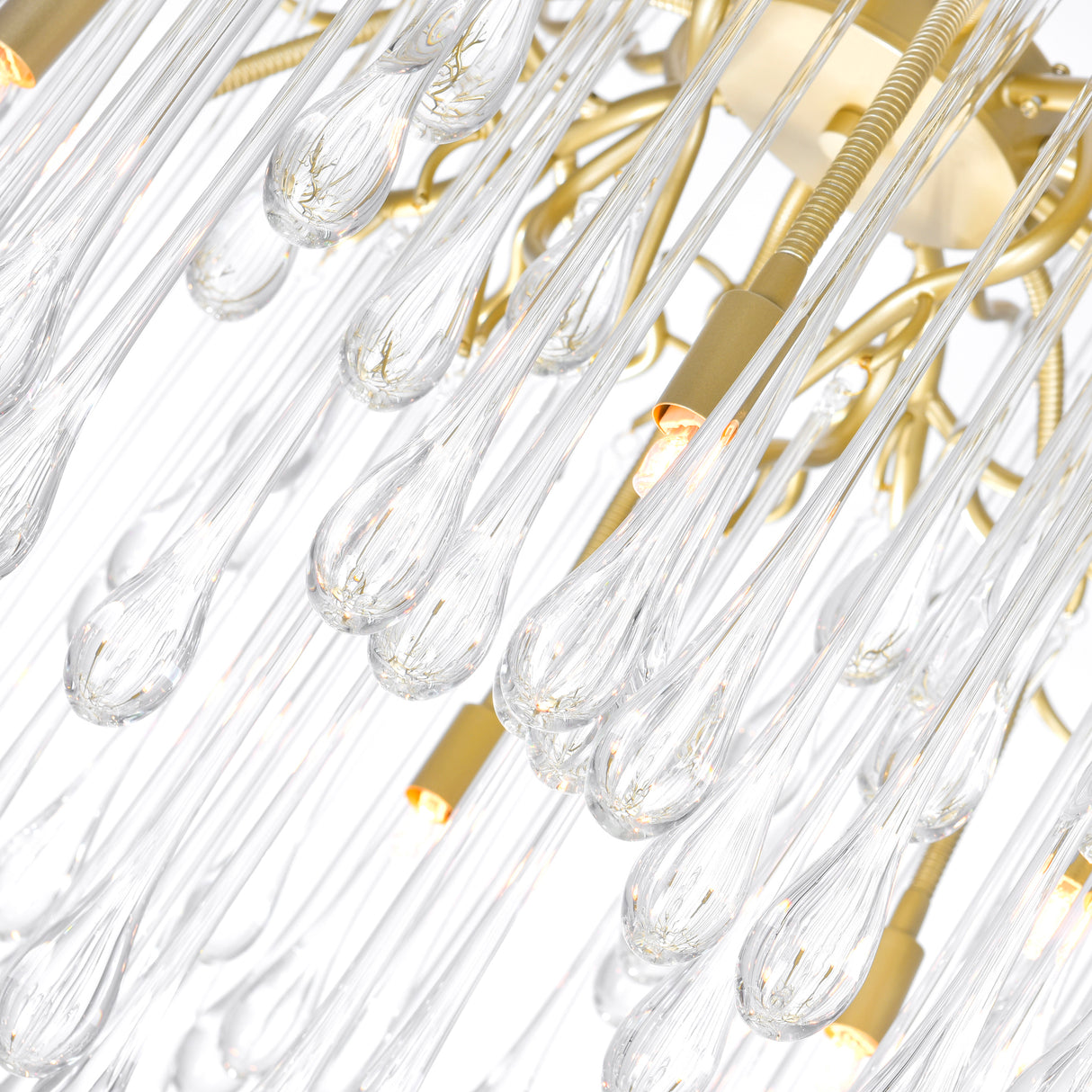Anita 6 Light Gold Leaf Chandelier