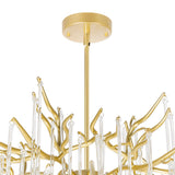 Anita 6 Light Gold Leaf Chandelier