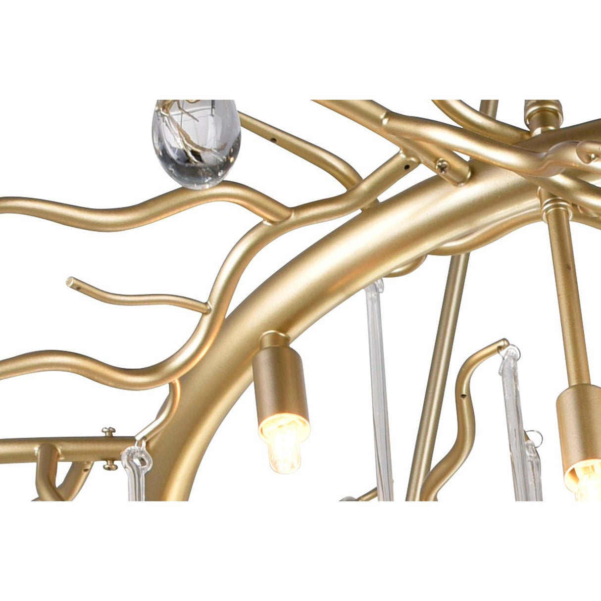 Anita 12 Light Gold Leaf Chandelier