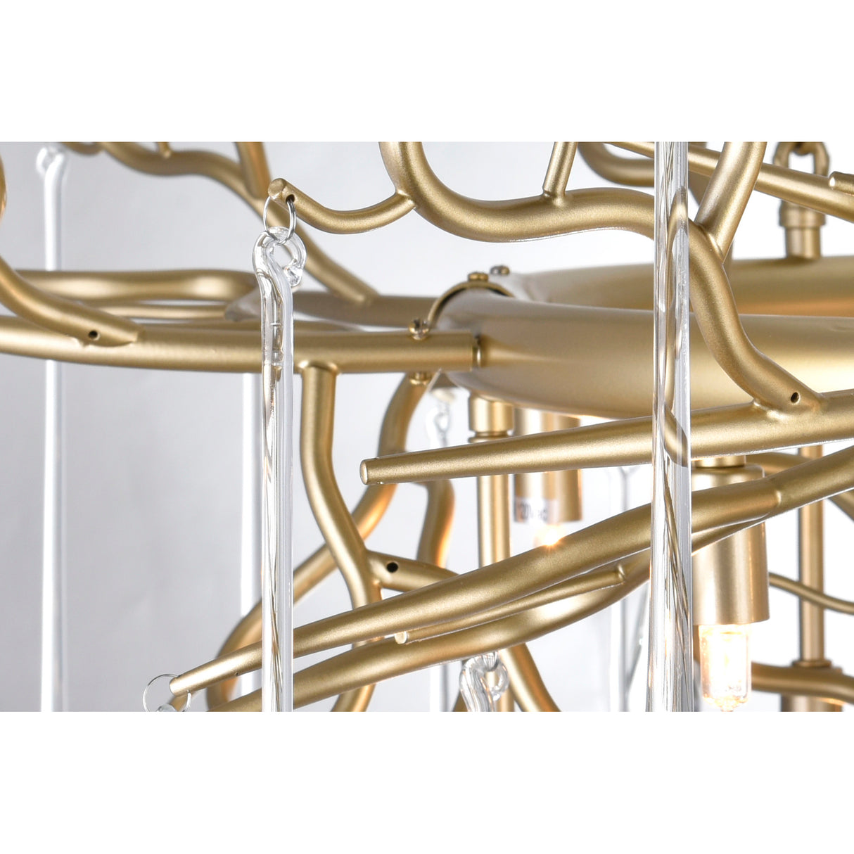 Anita 12 Light Gold Leaf Chandelier