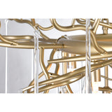 Anita 12 Light Gold Leaf Chandelier