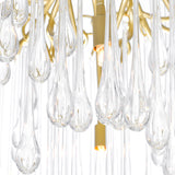 Anita 10 Light Gold Leaf Chandelier