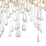 Anita 10 Light Gold Leaf Chandelier