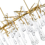 Anita 10 Light Gold Leaf Chandelier