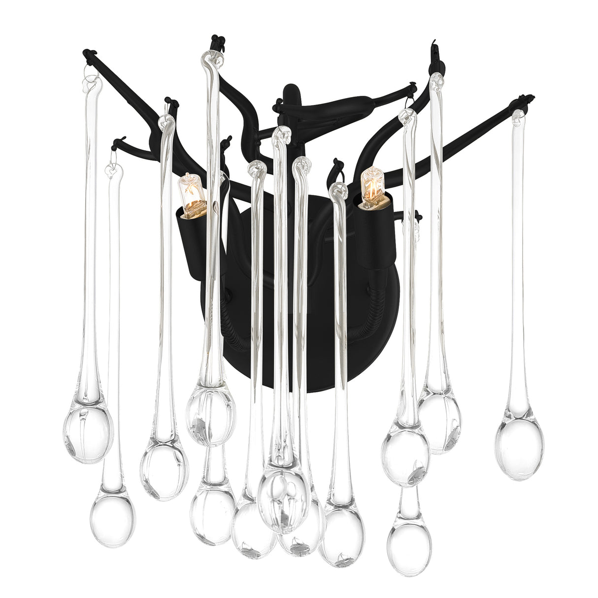 Anita 2 Light Black Wall Sconce