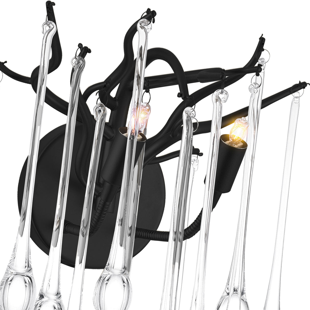 Anita 2 Light Black Wall Sconce