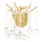 Anita 2 Light Gold Leaf Wall Sconce