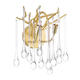 Anita 2 Light Gold Leaf Wall Sconce