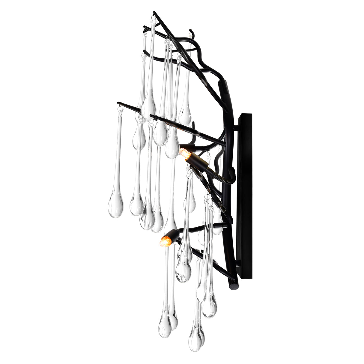 Anita 3 Light Black Wall Sconce