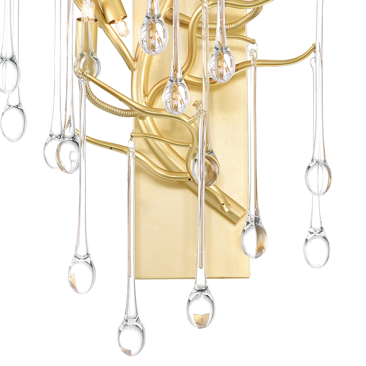 Anita 3 Light Gold Leaf Wall Sconce