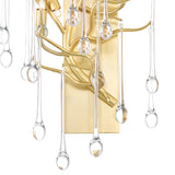 Anita 3 Light Gold Leaf Wall Sconce
