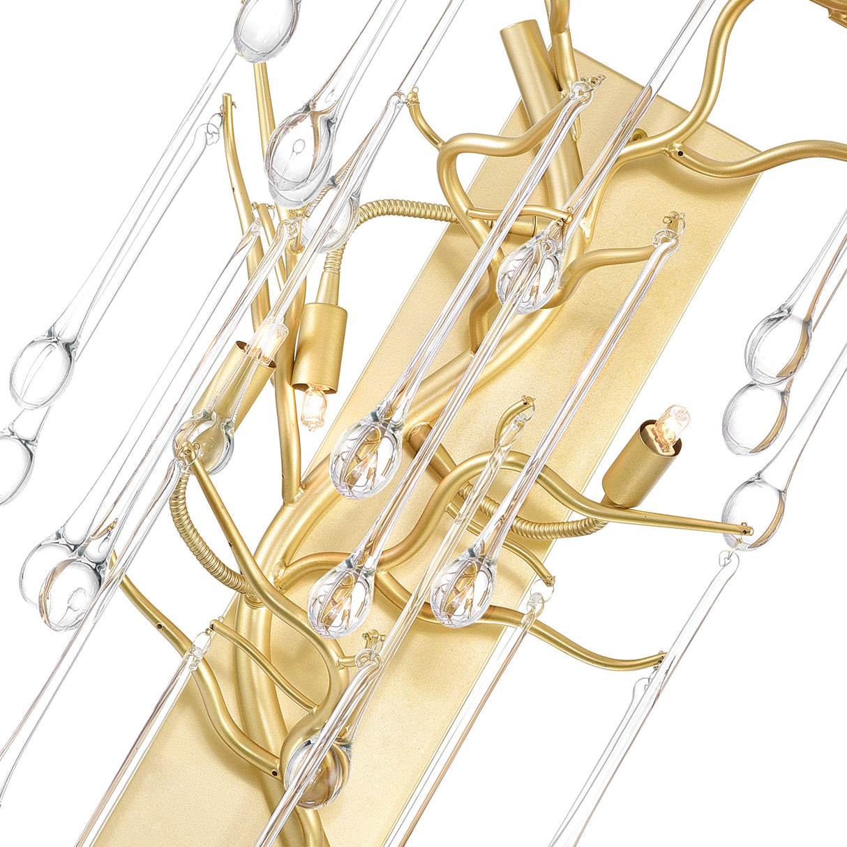 Anita 3 Light Gold Leaf Wall Sconce