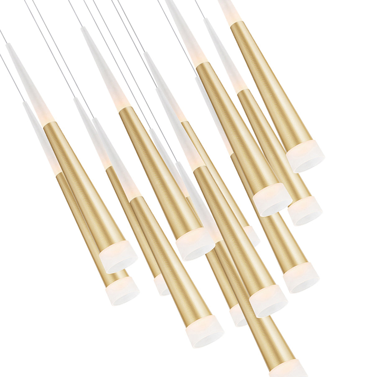 Andes LED Multi Light Pendant Light With Satin Gold Finish