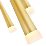 Andes LED Multi Light Pendant Light With Satin Gold Finish