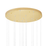 Andes LED Multi Light Pendant Light With Satin Gold Finish