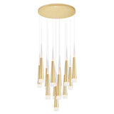 Andes LED Multi Light Pendant Light With Satin Gold Finish